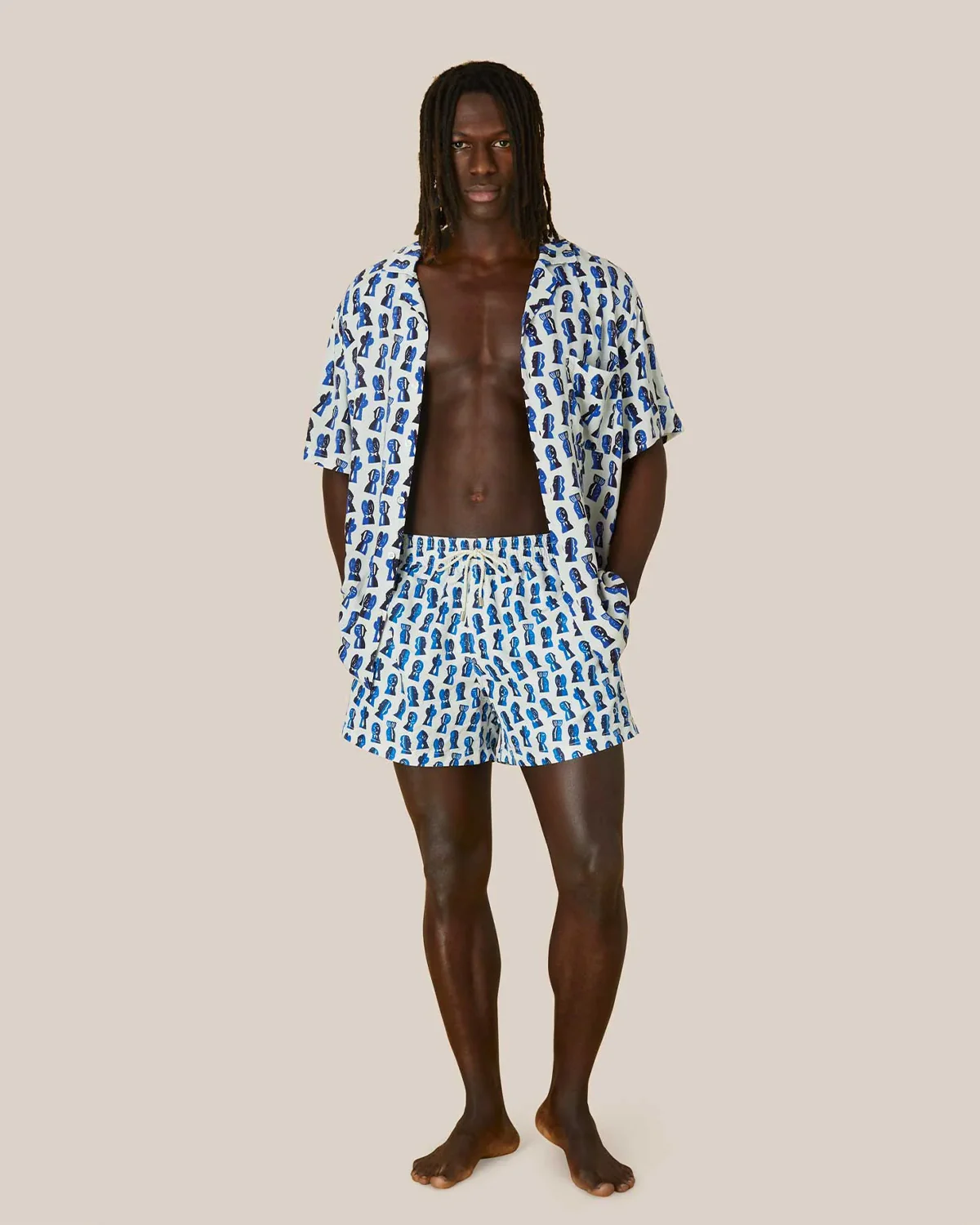 Camp Collar Shirt Eco Beige Papier Découpé x Severin Millet - Image 3