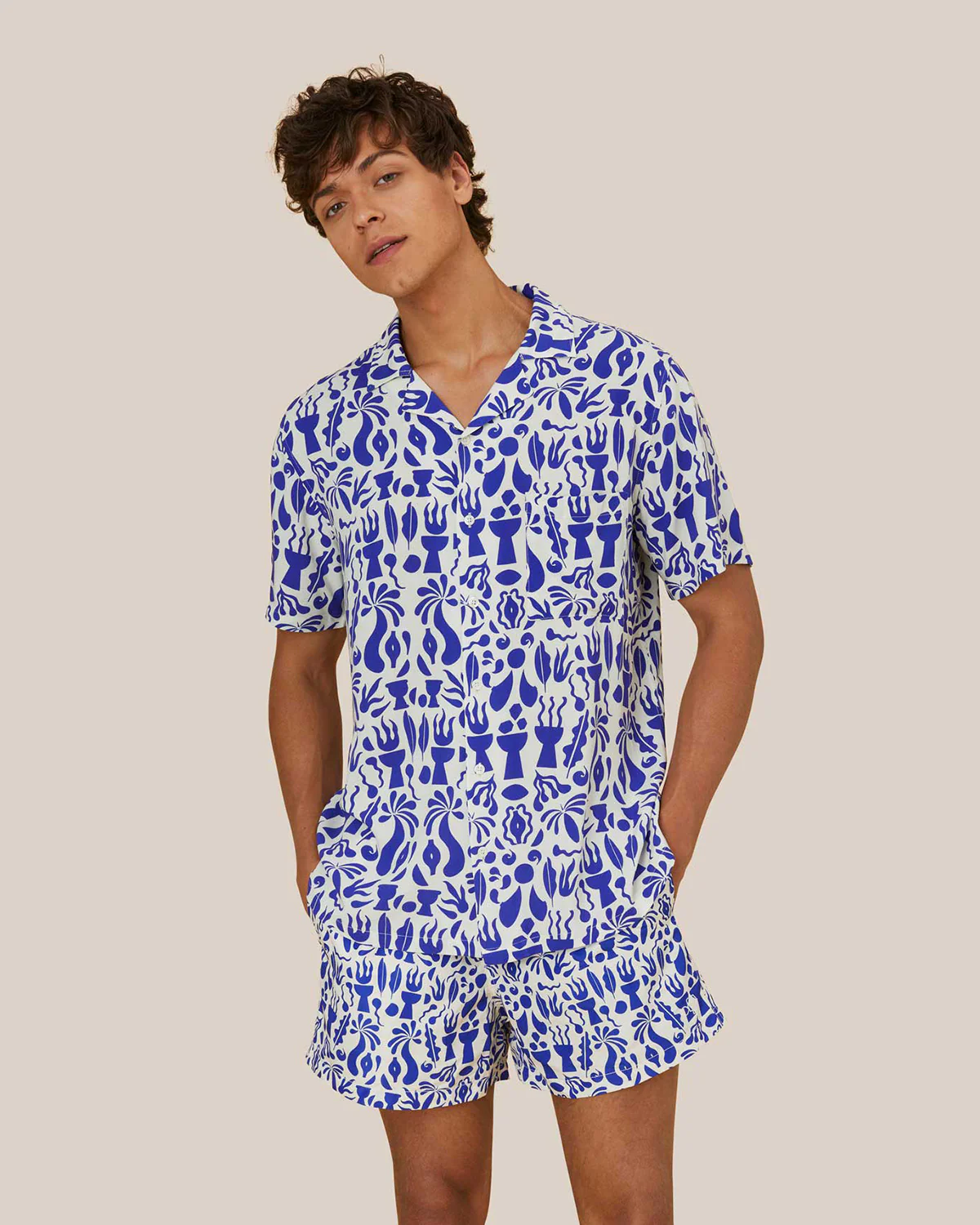 Camp Collar Shirt Eco Blue Tulum x Alejandra Anglasa - Image 3