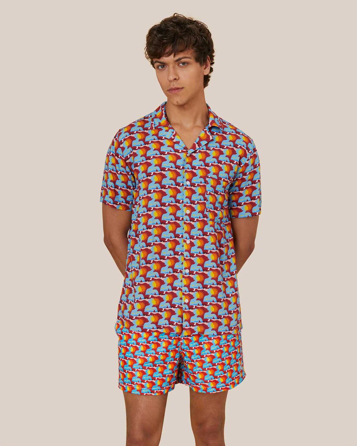 Camp Collar Shirt Eco Red Sunbathing x Rob Wilson - Image 3