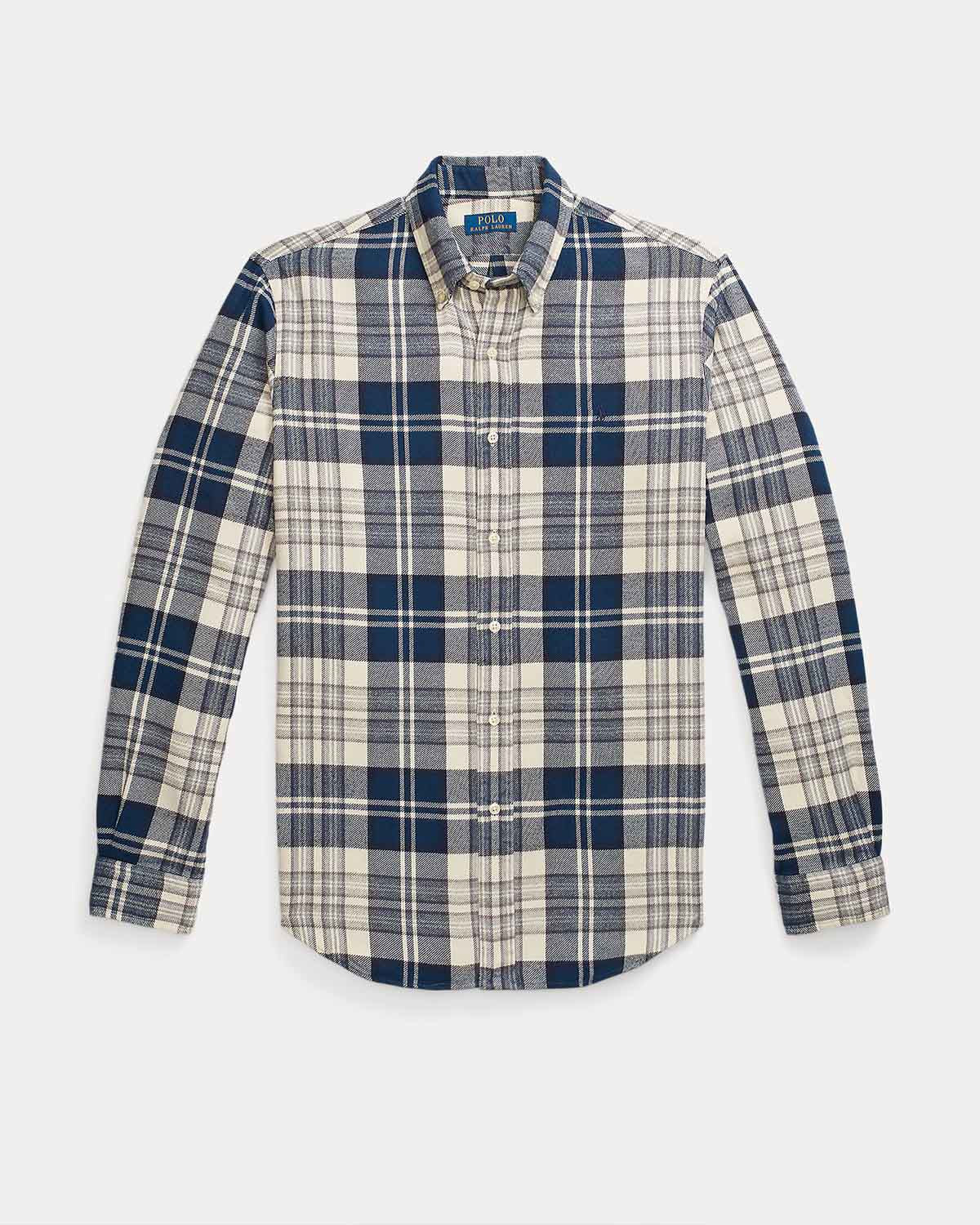 CUSTOM FIT PLAID BRUSHED FLANNEL SHIRT - Image 2