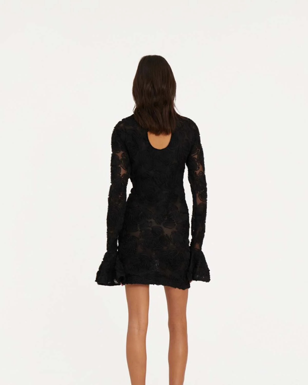 Flower Mesh Mini Dress - Image 2