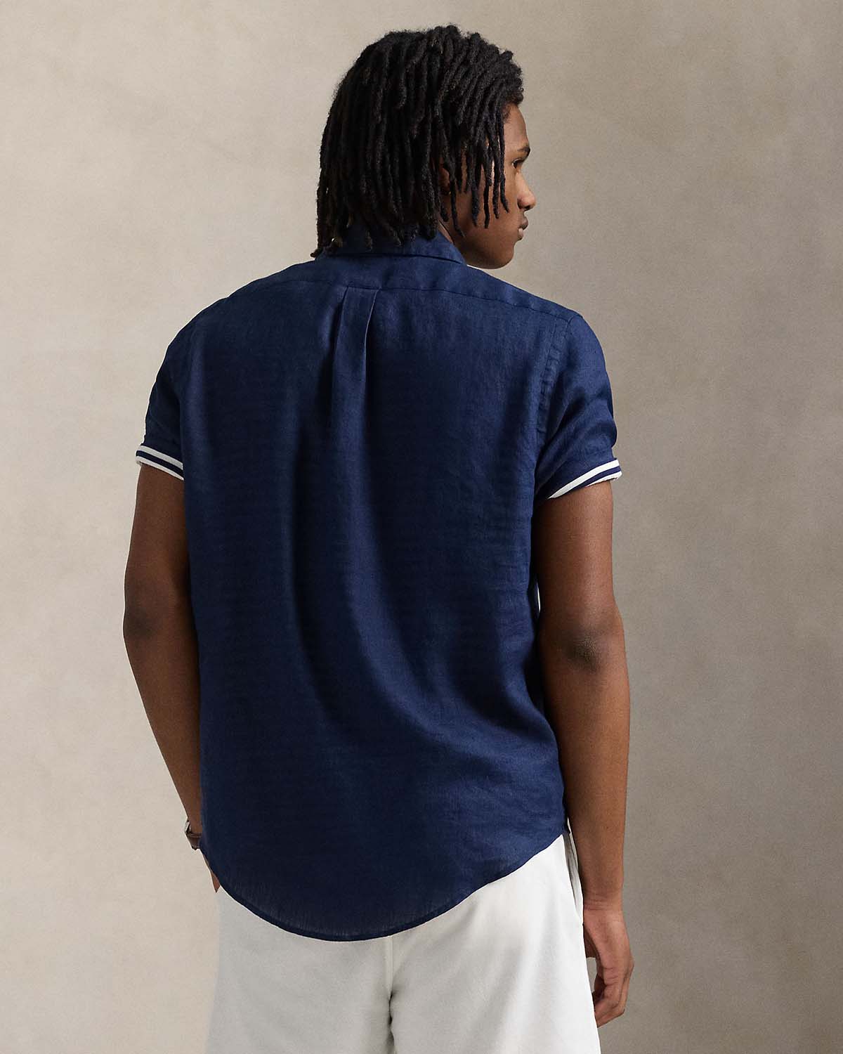 Custom Fit Linnen Short Sleeve Shirt - Image 2
