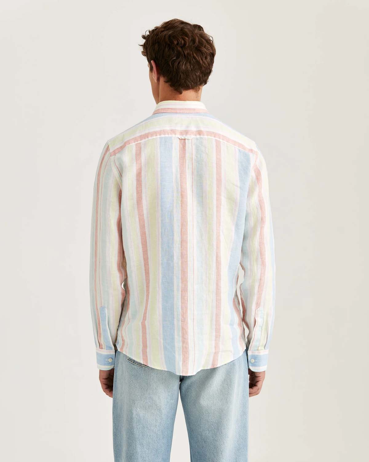 Happy Linen Stripe Shirt-Classic Fit - Image 2