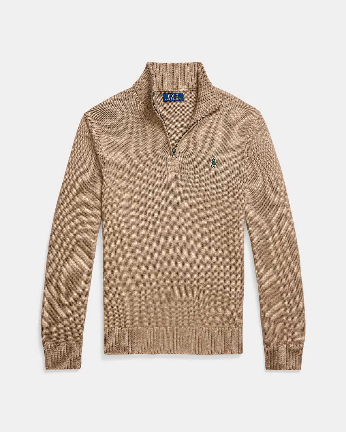 COTTON QUARTER-ZIP SWEATER - Image 3