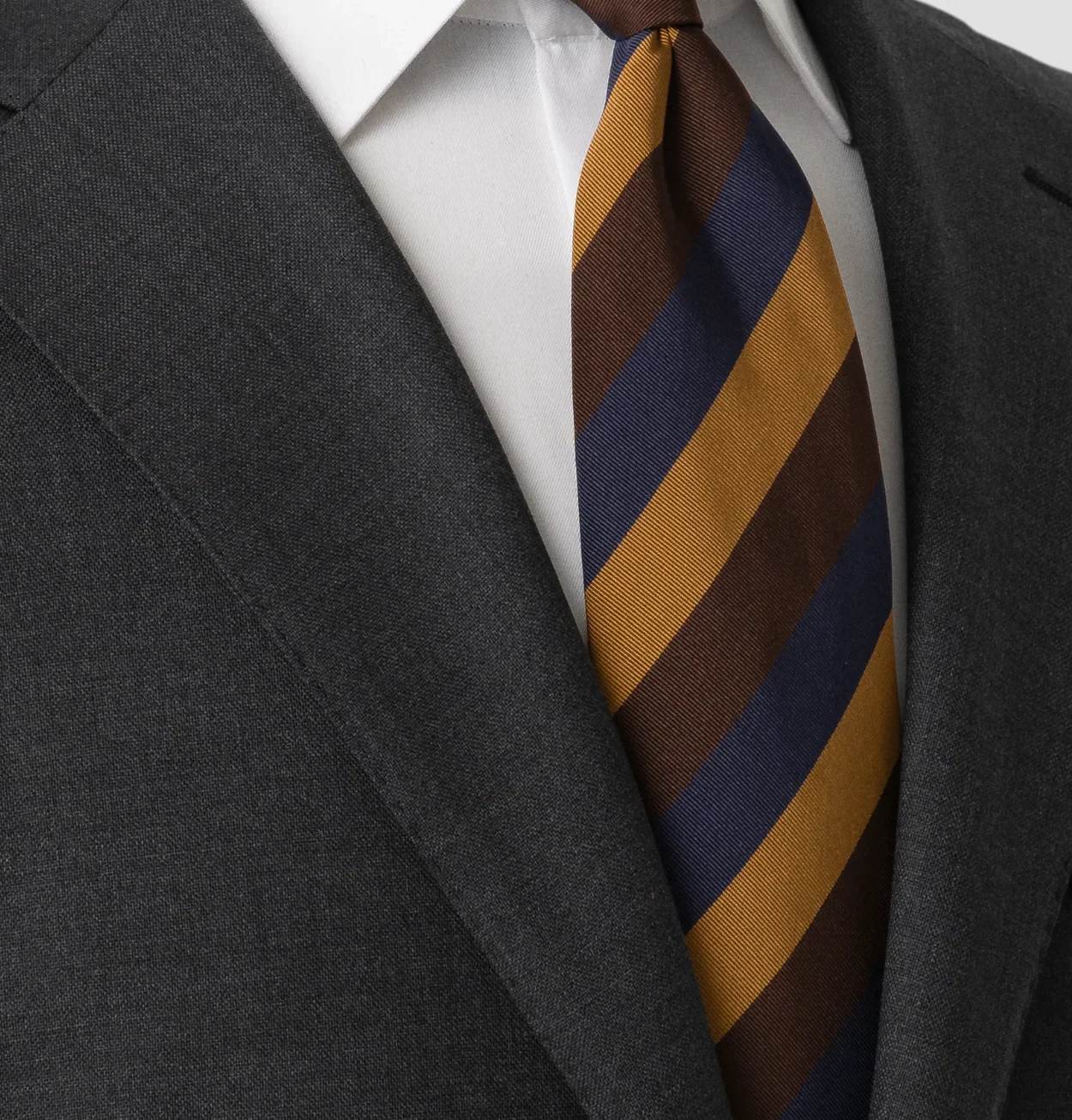 Striped Silk Cotton Mogador Tie - Image 4