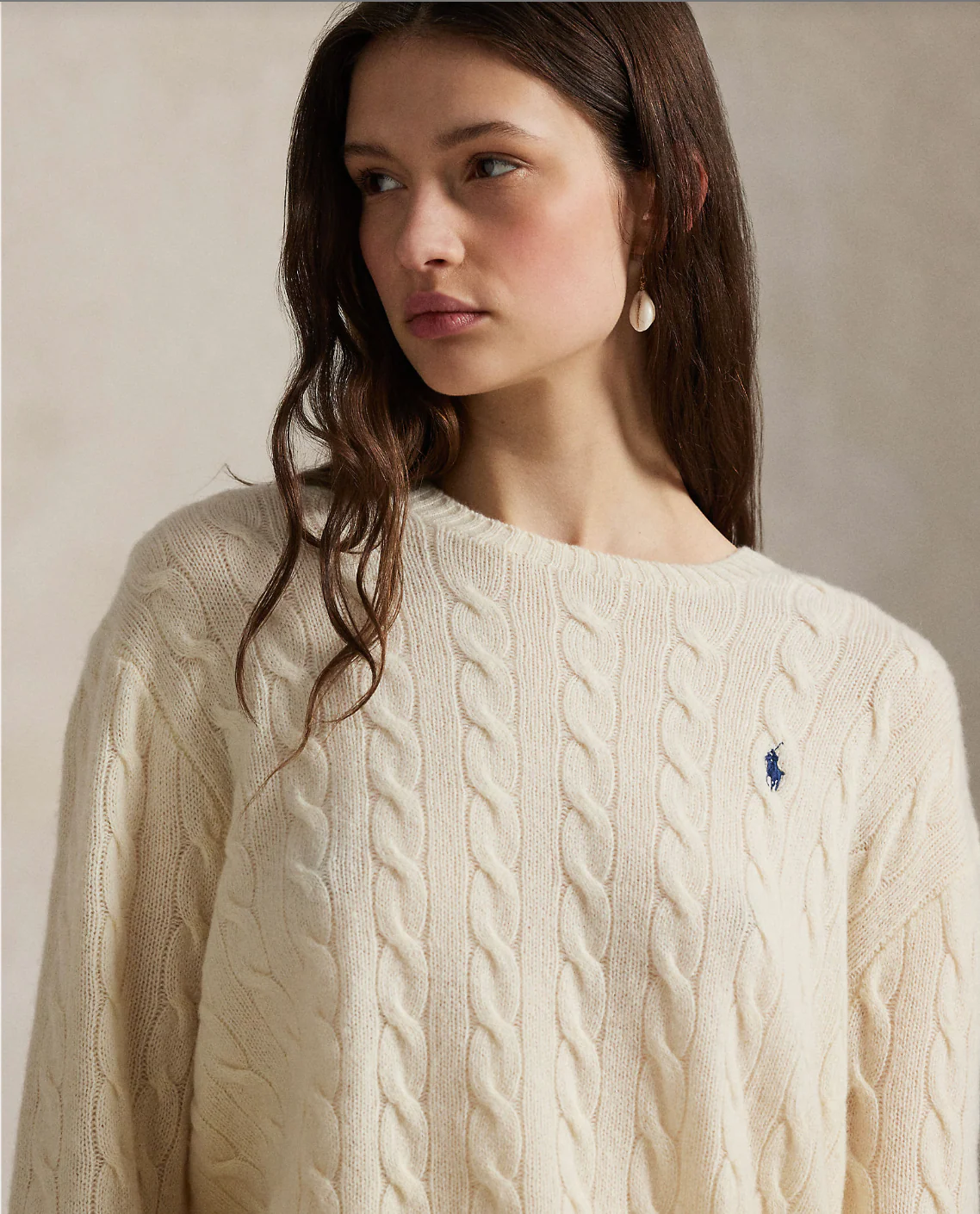 Julianna- CABLE WOOL-CASHMERE CREWNECK SWEATER - Image 4