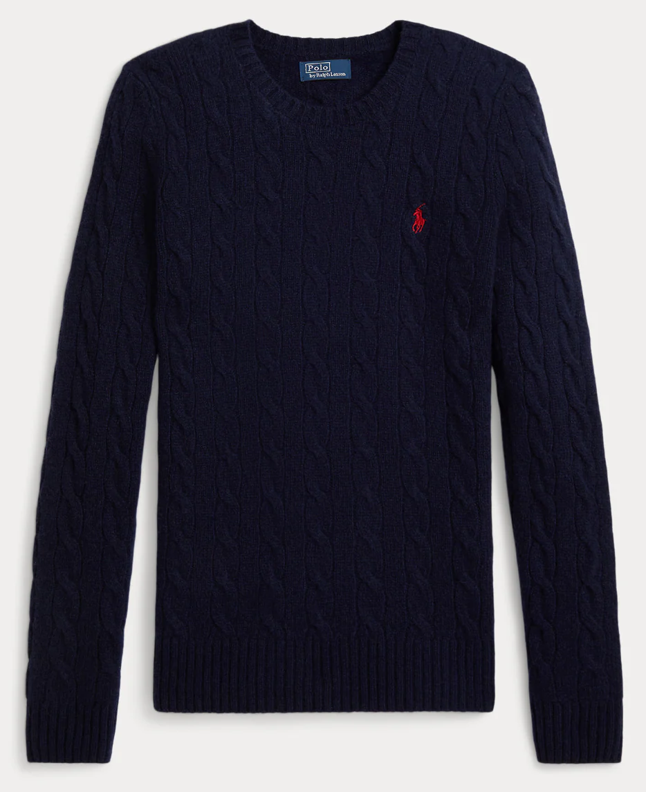 Julianna- CABLE WOOL-CASHMERE CREWNECK SWEATER - Image 2