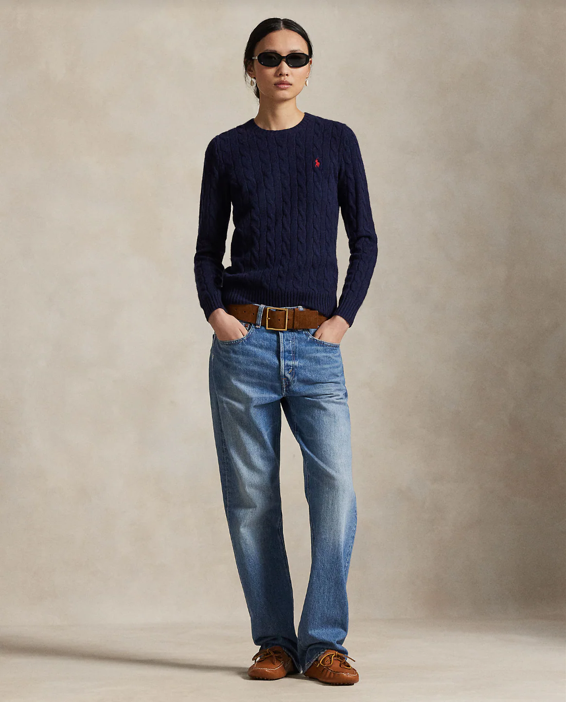 Julianna- CABLE WOOL-CASHMERE CREWNECK SWEATER - Image 4