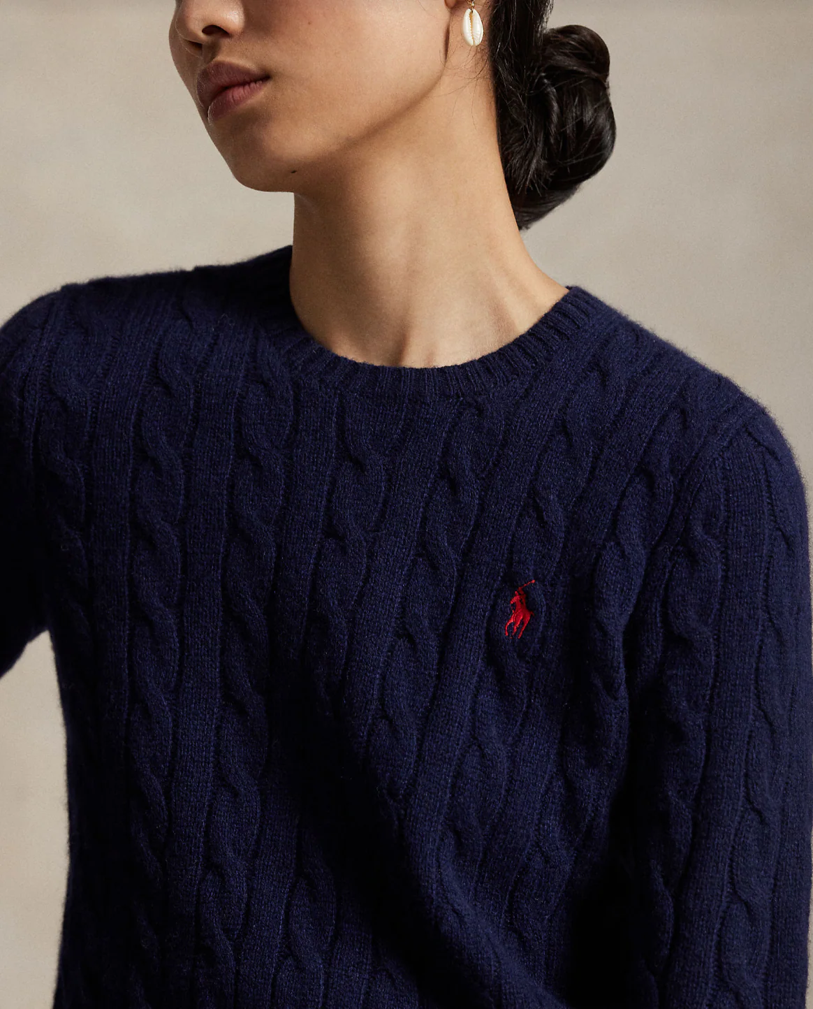 Julianna- CABLE WOOL-CASHMERE CREWNECK SWEATER - Image 6