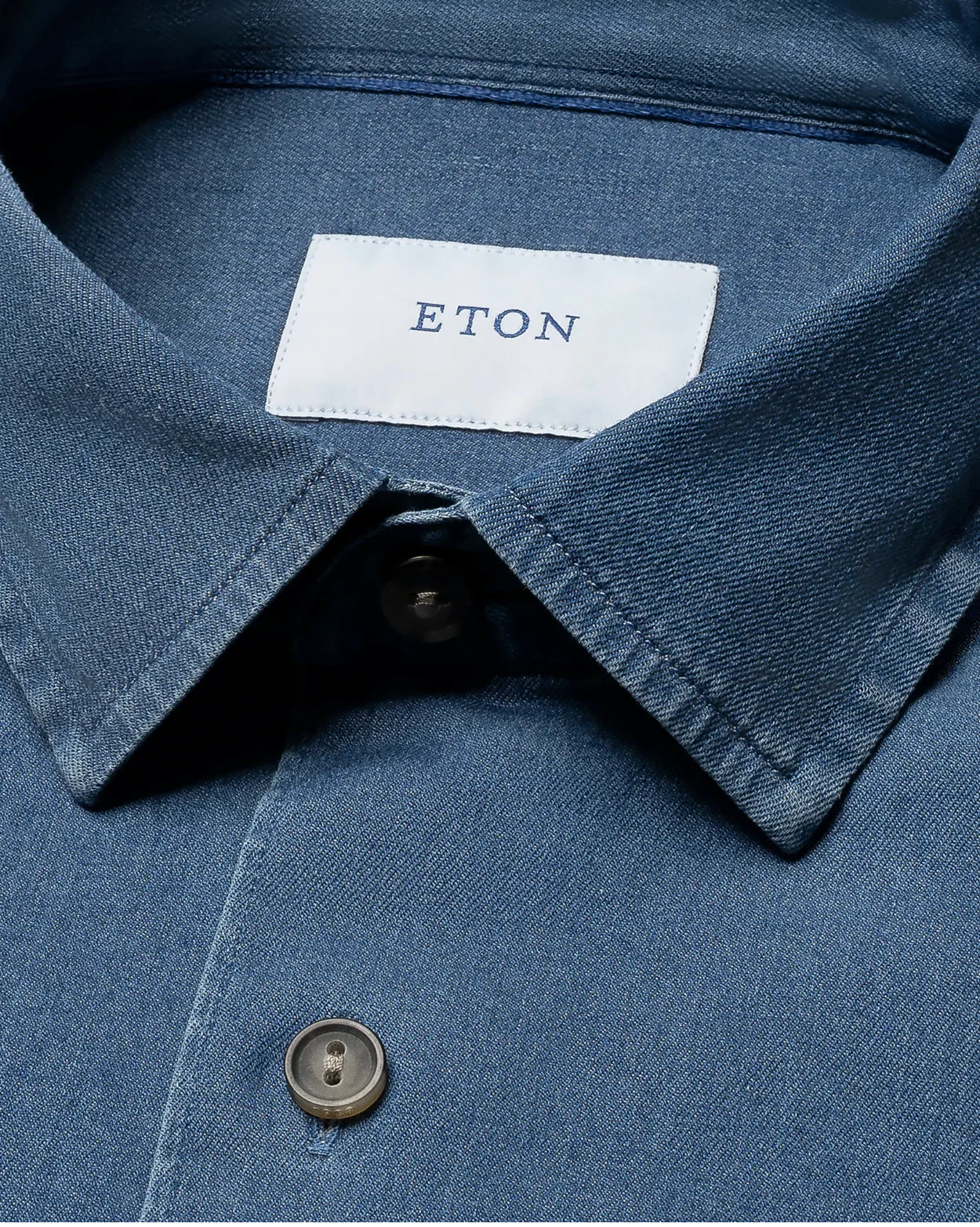 Dark Wash Denim Stretch Shirt - Image 5