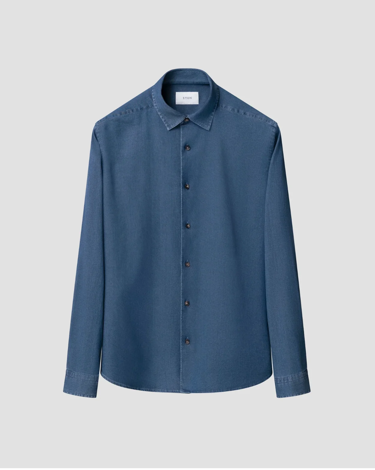 Dark Wash Denim Stretch Shirt - Image 7