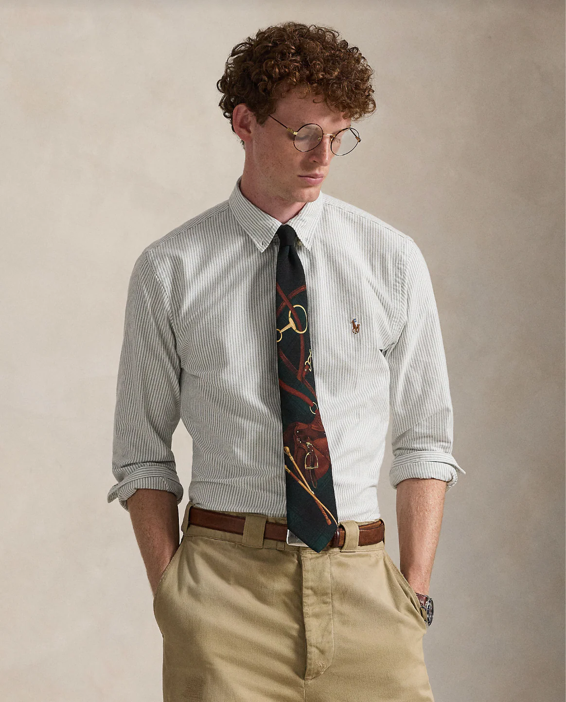 SLIM FIT STRIPED OXFORD SHIRT - Image 2