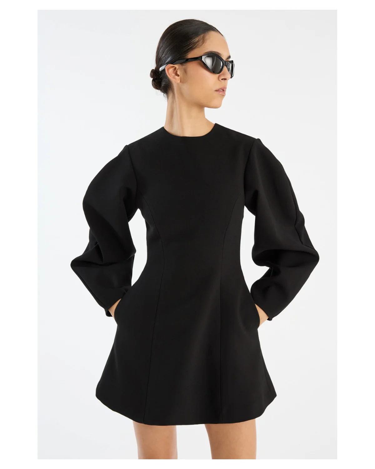 Suiting Flared Mini Dress - Image 4