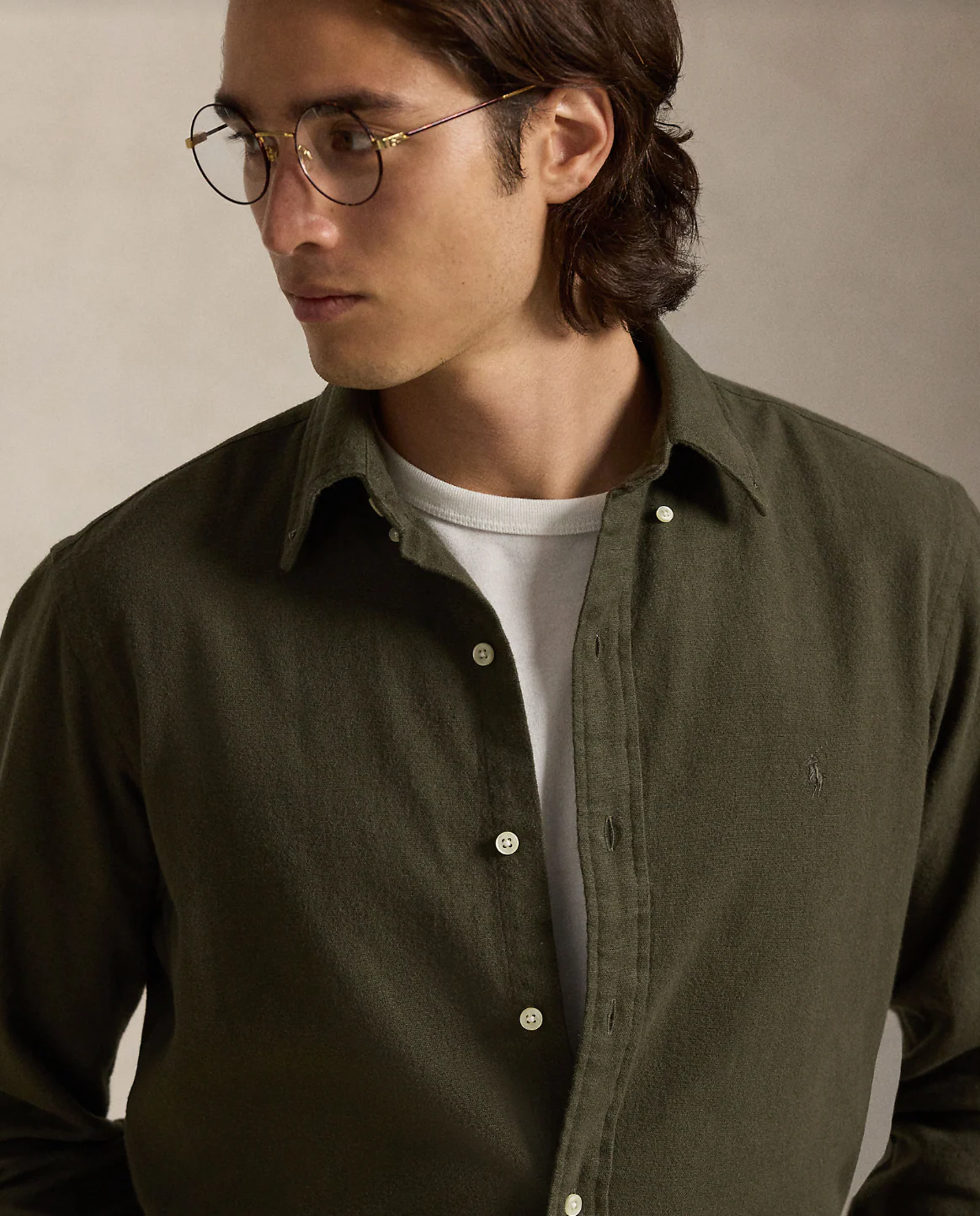 CUSTOM FIT BRUSHED FLANNEL SHIRT - Image 4
