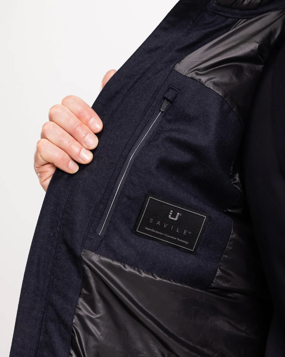 Concord Parka Navy Wool - Image 4