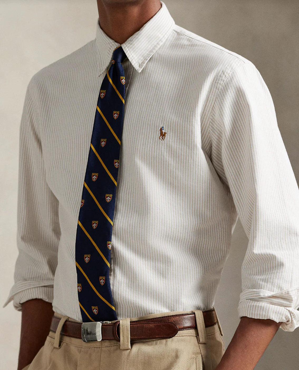 CUSTOM FIT STRIPED OXFORD SHIRT - Image 4