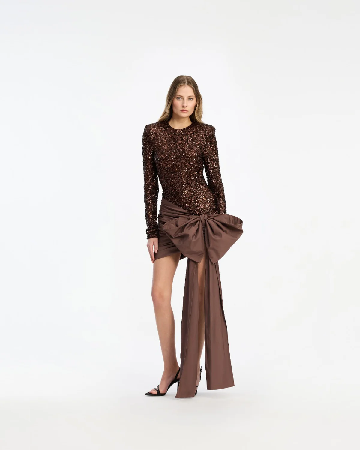 Sequins Bow Mini Dress - Image 3