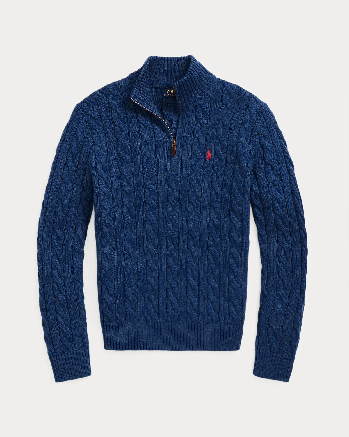 CABLE-KNIT COTTON QUARTER-ZIP SWEATER - Image 2