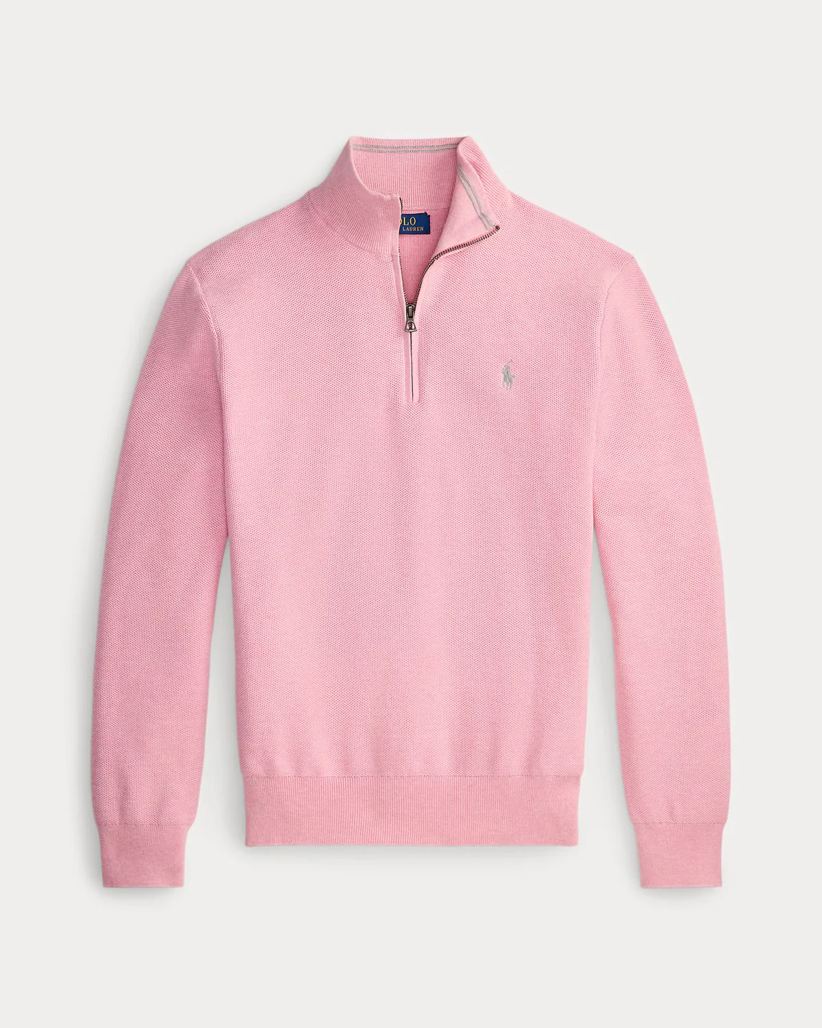MESH-KNIT COTTON QUARTER-ZIP SWEATER - Image 2