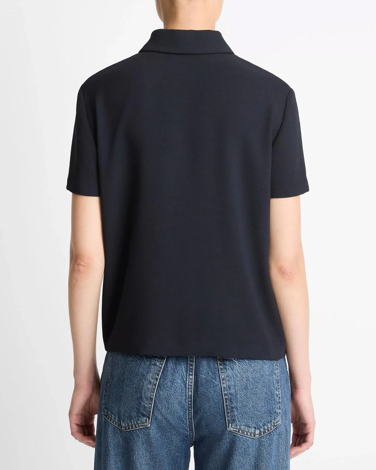 Crepe Short Sleeve Polo - Image 2