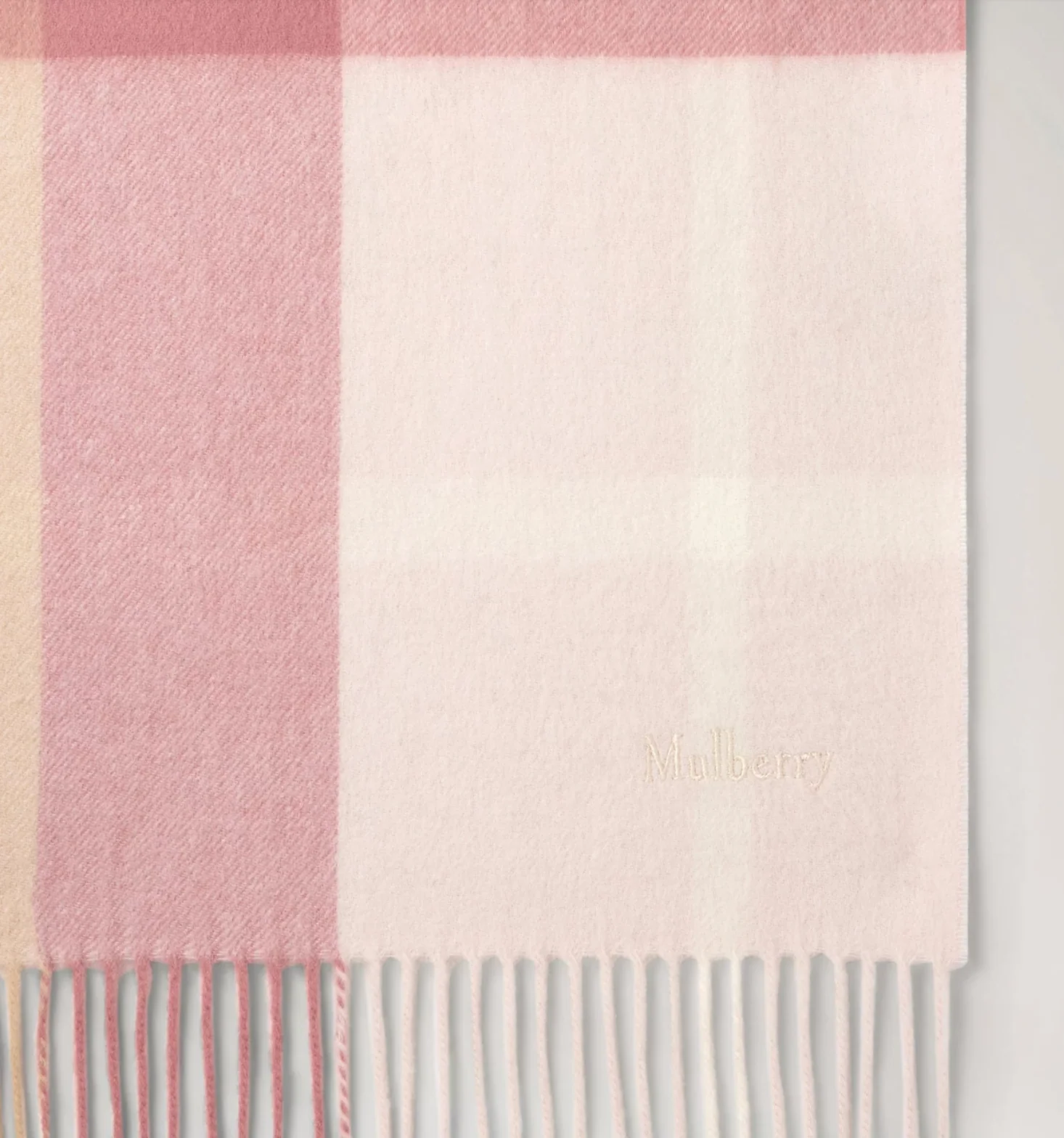Small Check Merino Wool Scarf - Image 3