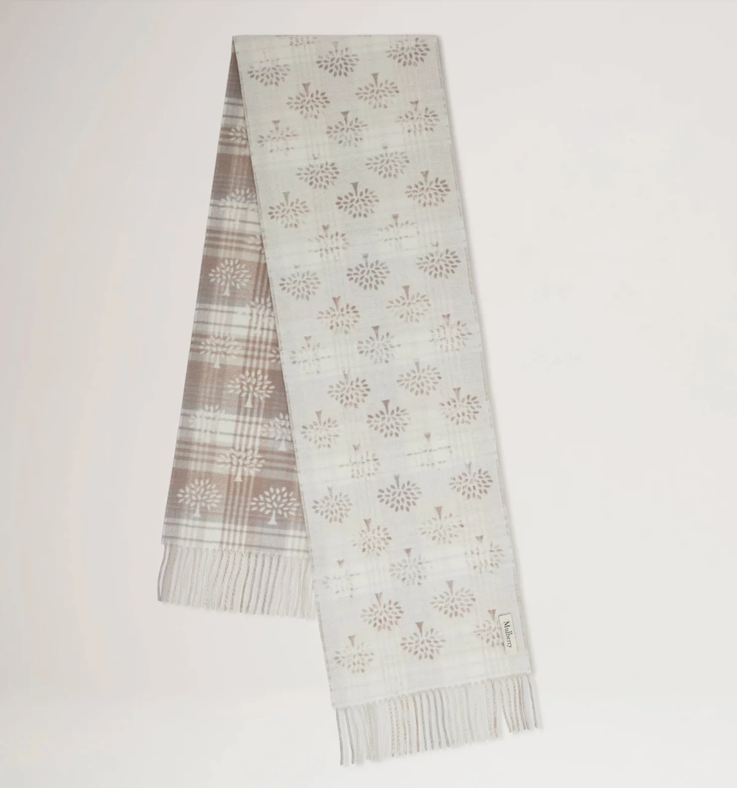 Mulberry Heritage Check & Tree Scarf - Image 2