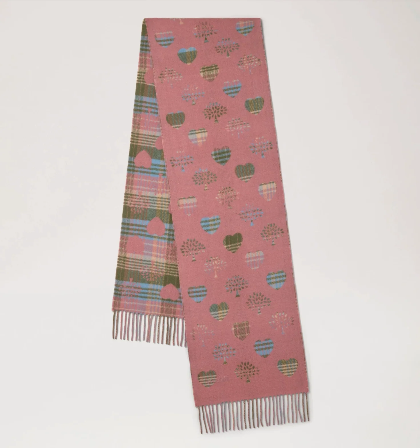 Heritage Check & Heart Scarf - Image 3