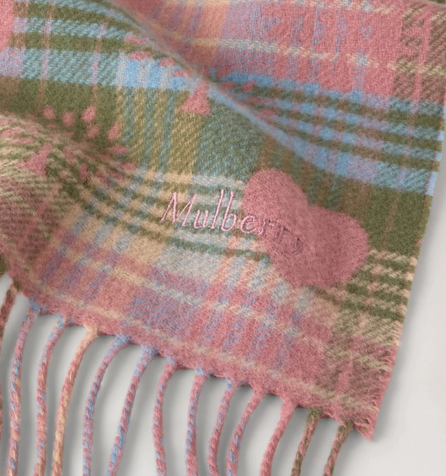 Heritage Check & Heart Scarf - Image 4