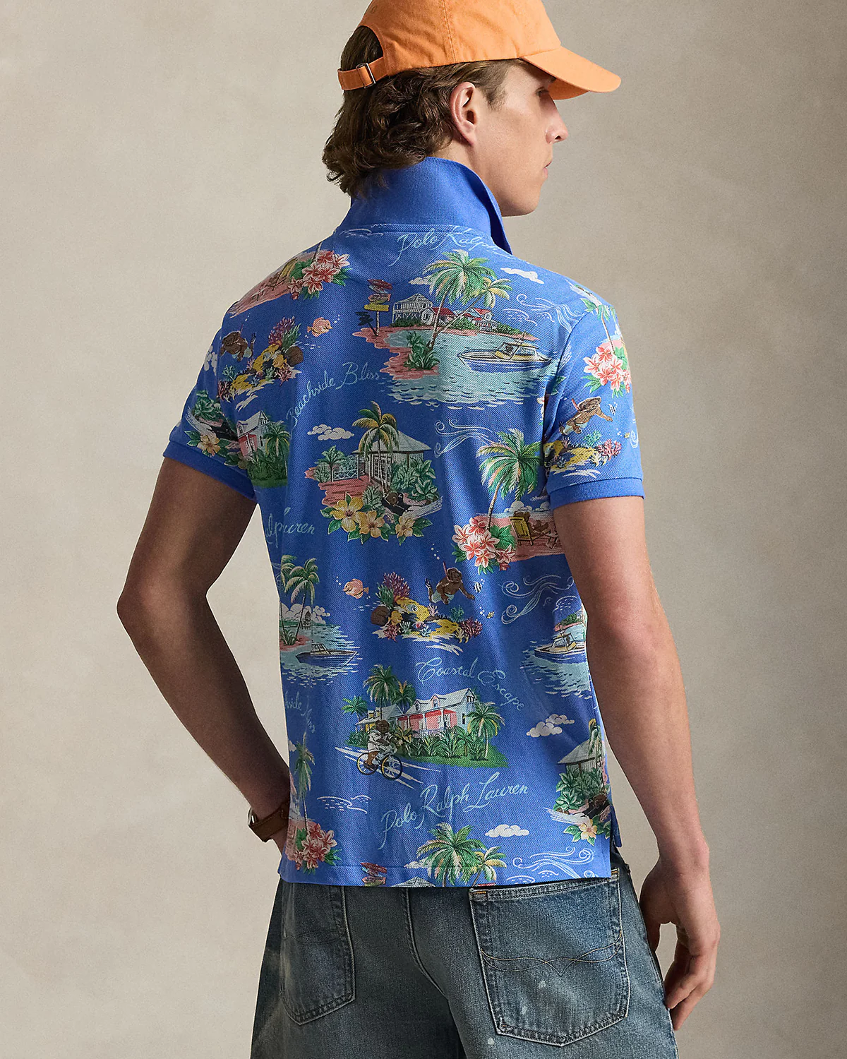 CUSTOM SLIM POLO BEAR MESH POLO SHIRT - Image 3