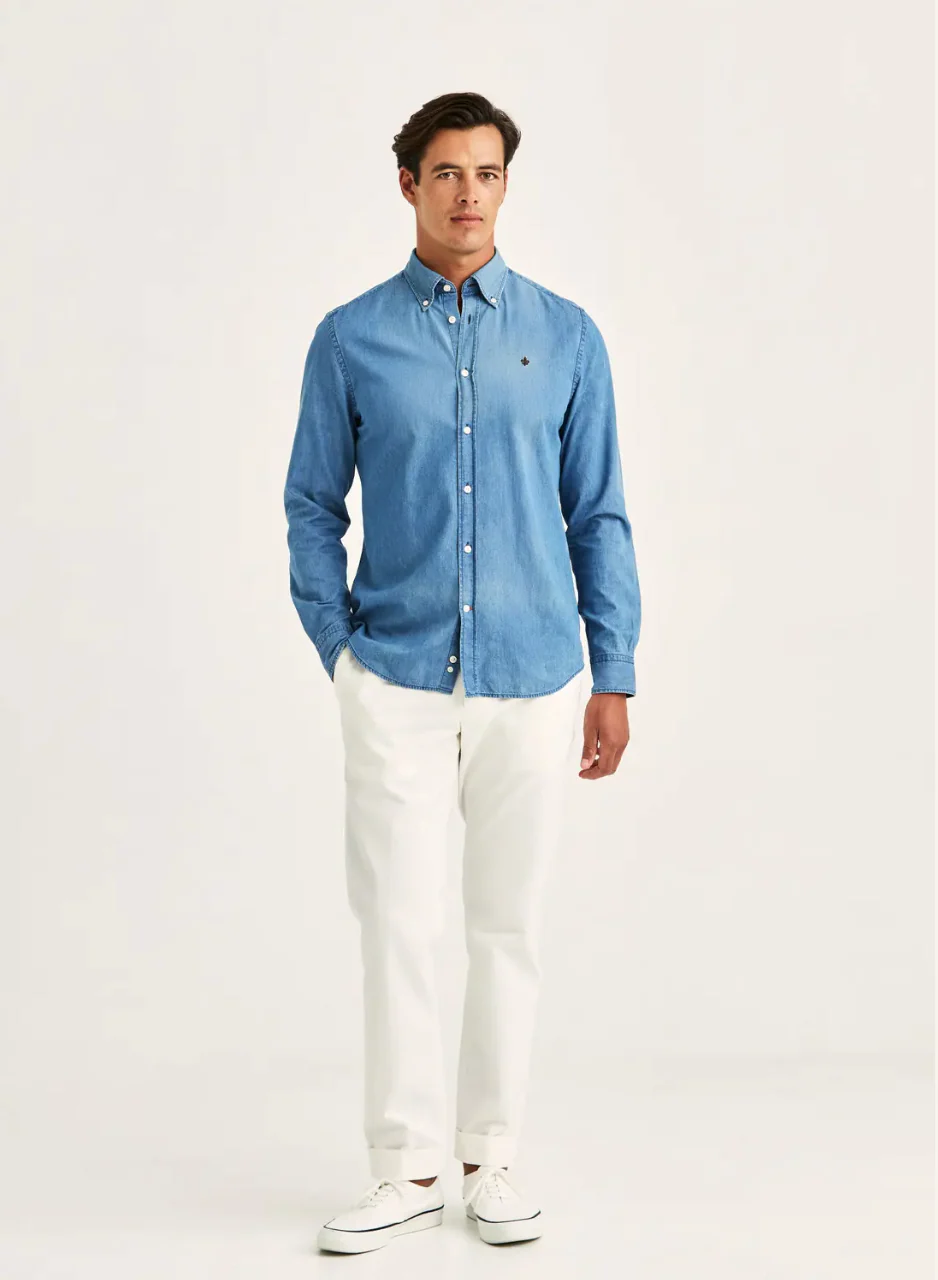 Light Denim Shirt-Slim Fit - Image 2