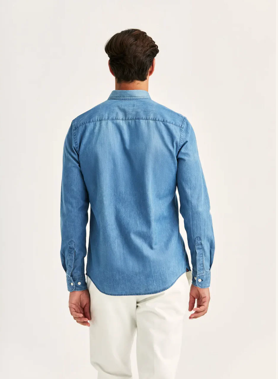 Light Denim Shirt-Slim Fit - Image 3