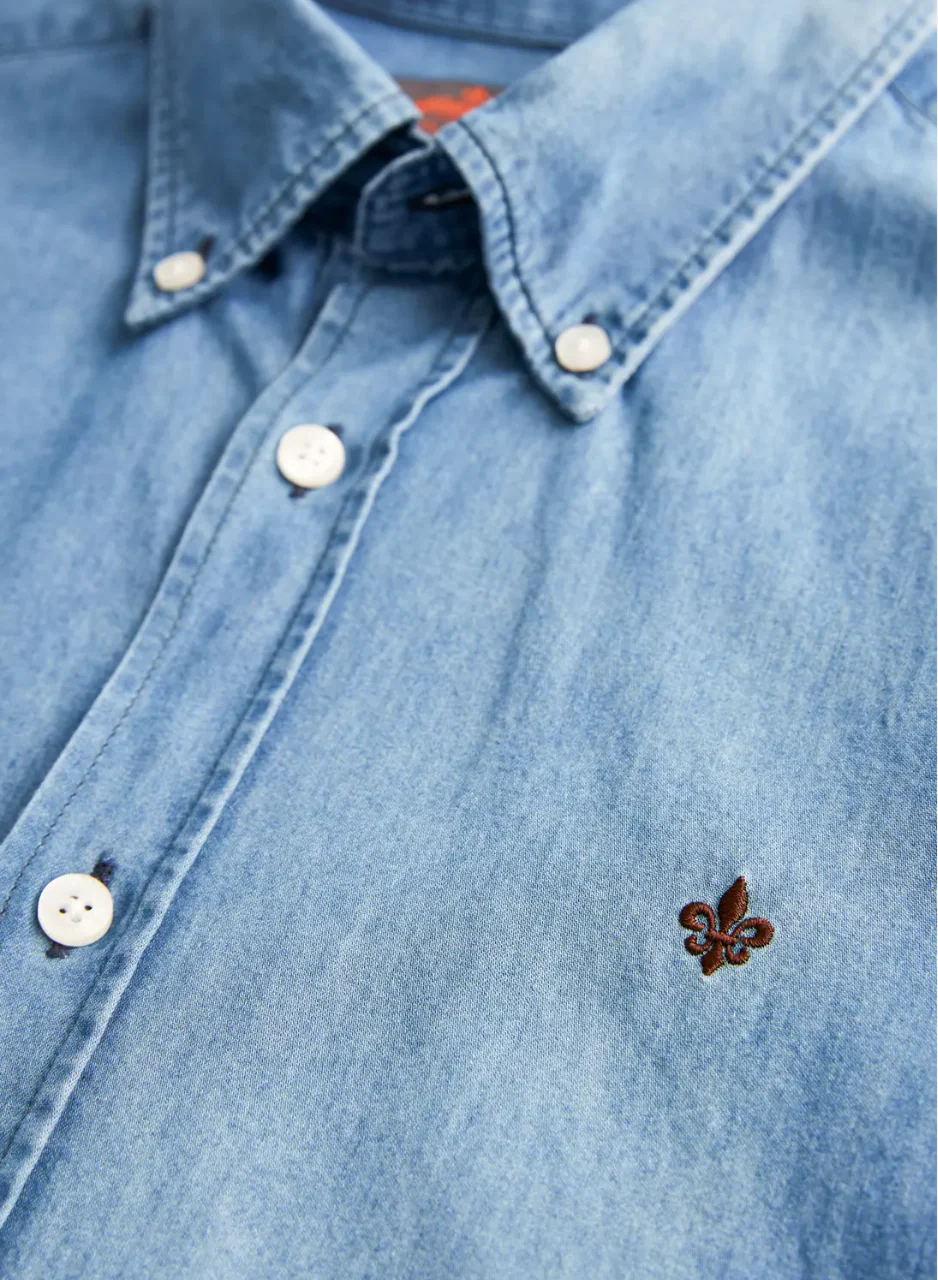 Light Denim Shirt-Slim Fit - Image 5