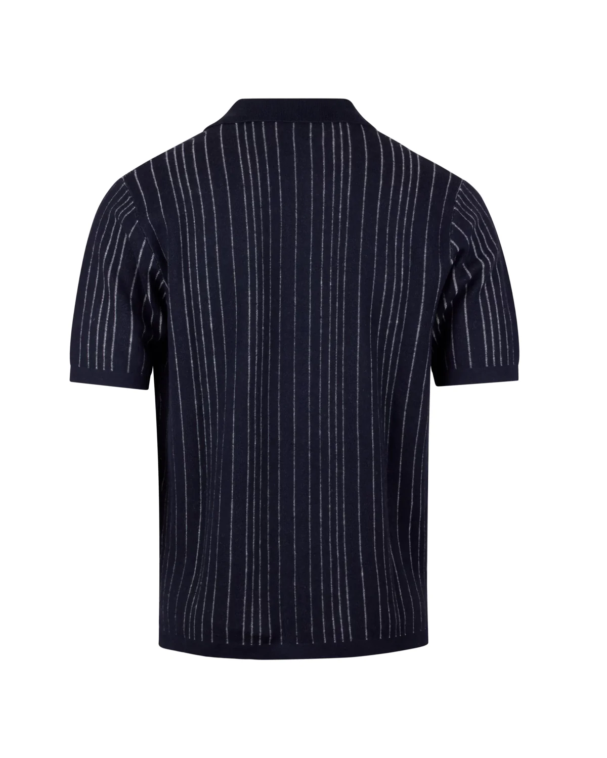 Polo Shirt. Knitted Striped Hemp/Supima Cotton - Image 2