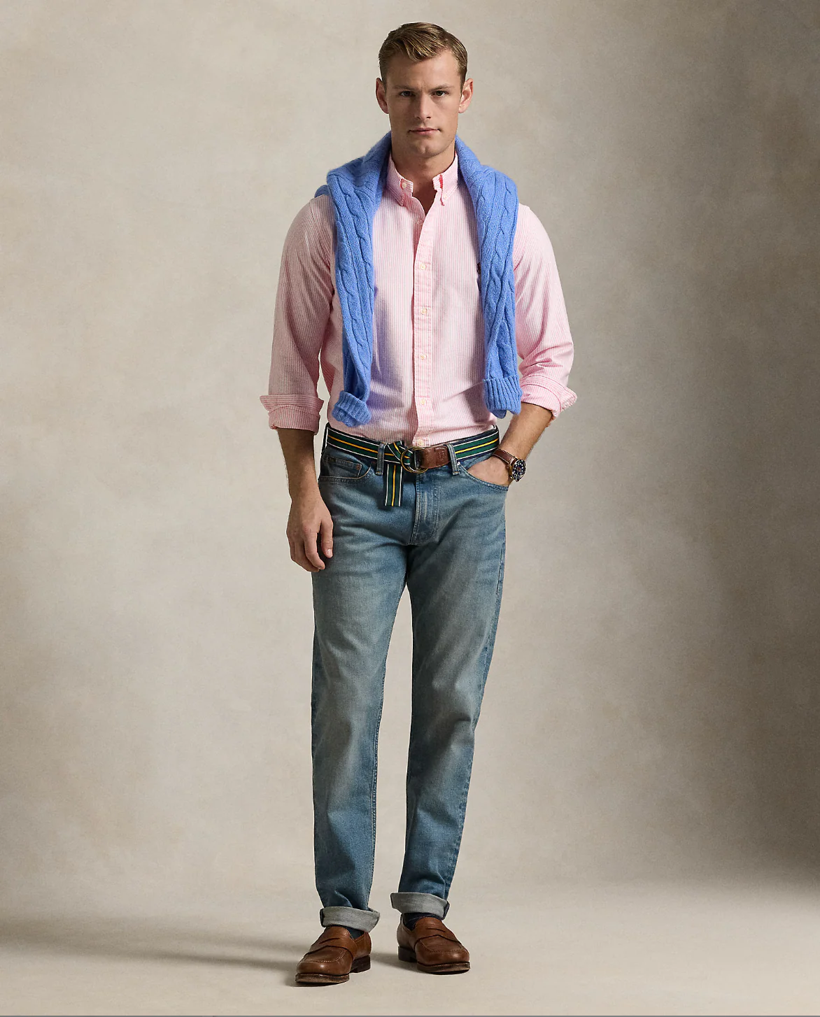 CUSTOM FIT STRIPED OXFORD SHIRT - Image 2