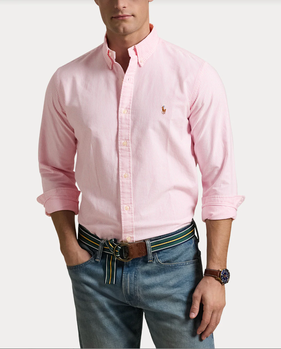 CUSTOM FIT STRIPED OXFORD SHIRT - Image 5