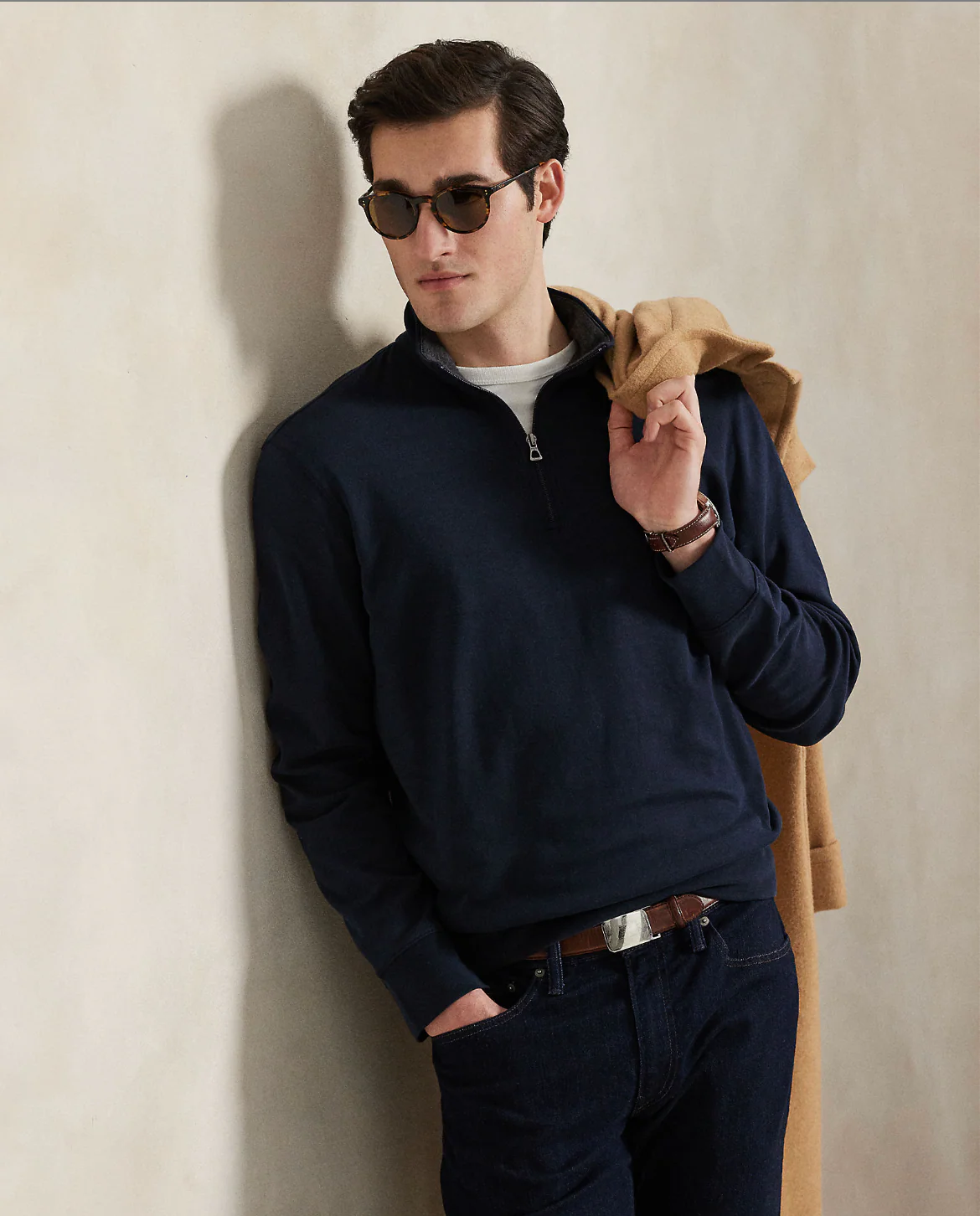 LUXURY JERSEY QUARTER-ZIP PULLOVER - Image 2