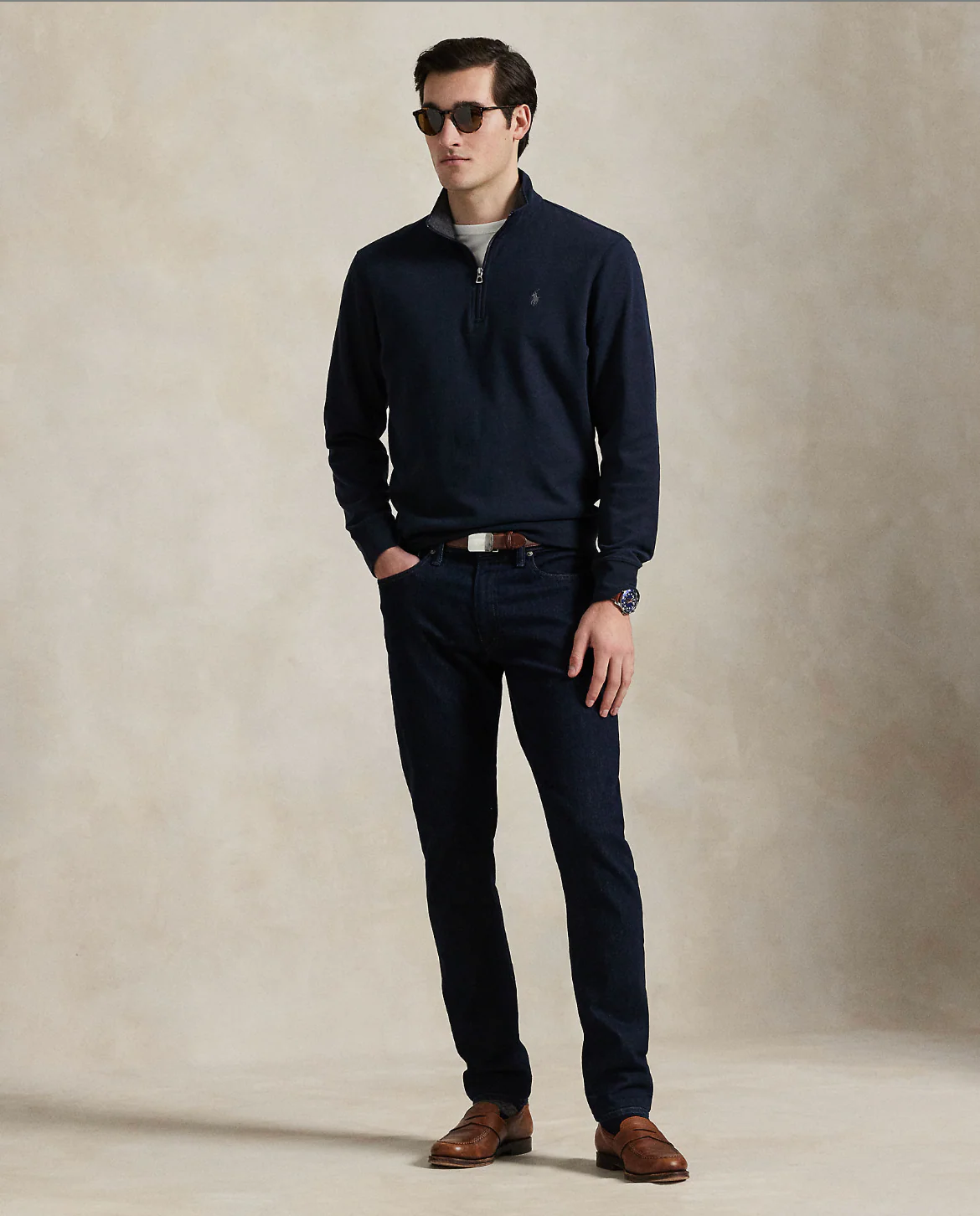 LUXURY JERSEY QUARTER-ZIP PULLOVER - Image 3