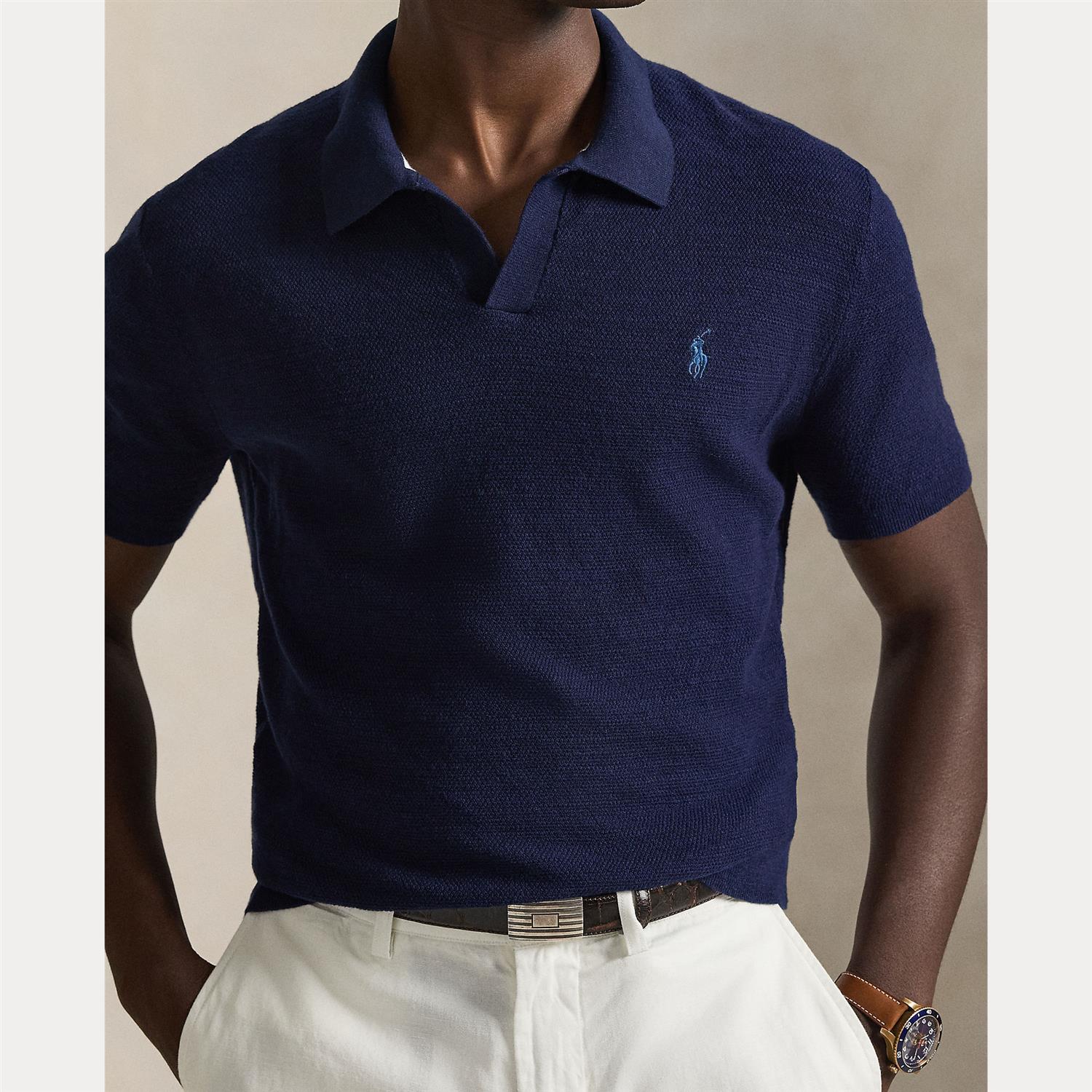 TEXTURED COTTON-LINEN SWEATER - Image 3