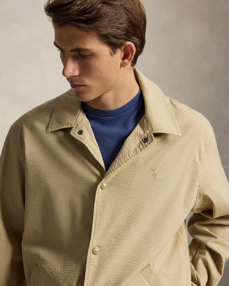 SEERSUCKER COACH’S JACKET - Image 3