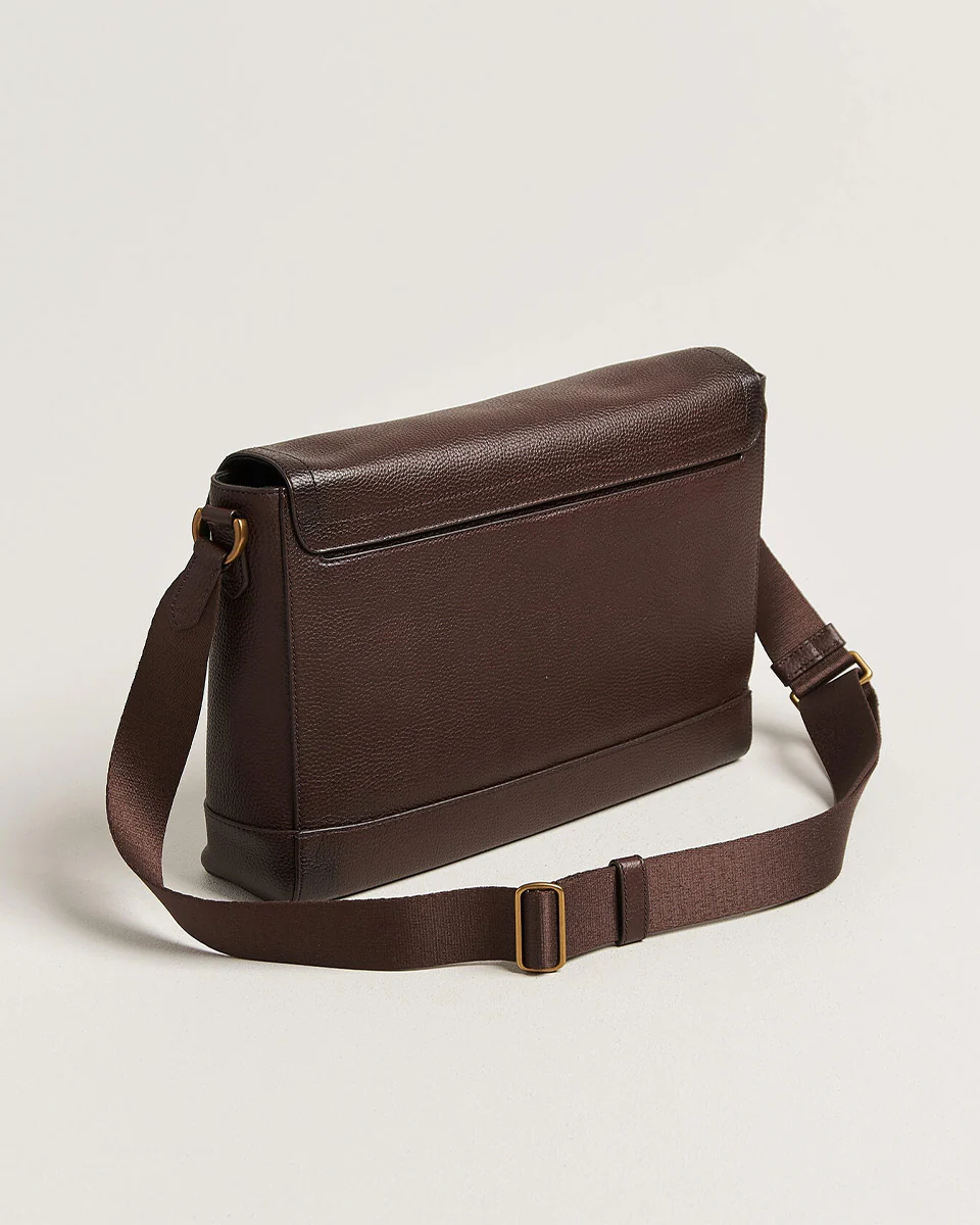 PEBBLED LEATHER MESSENGER BAG - Image 2
