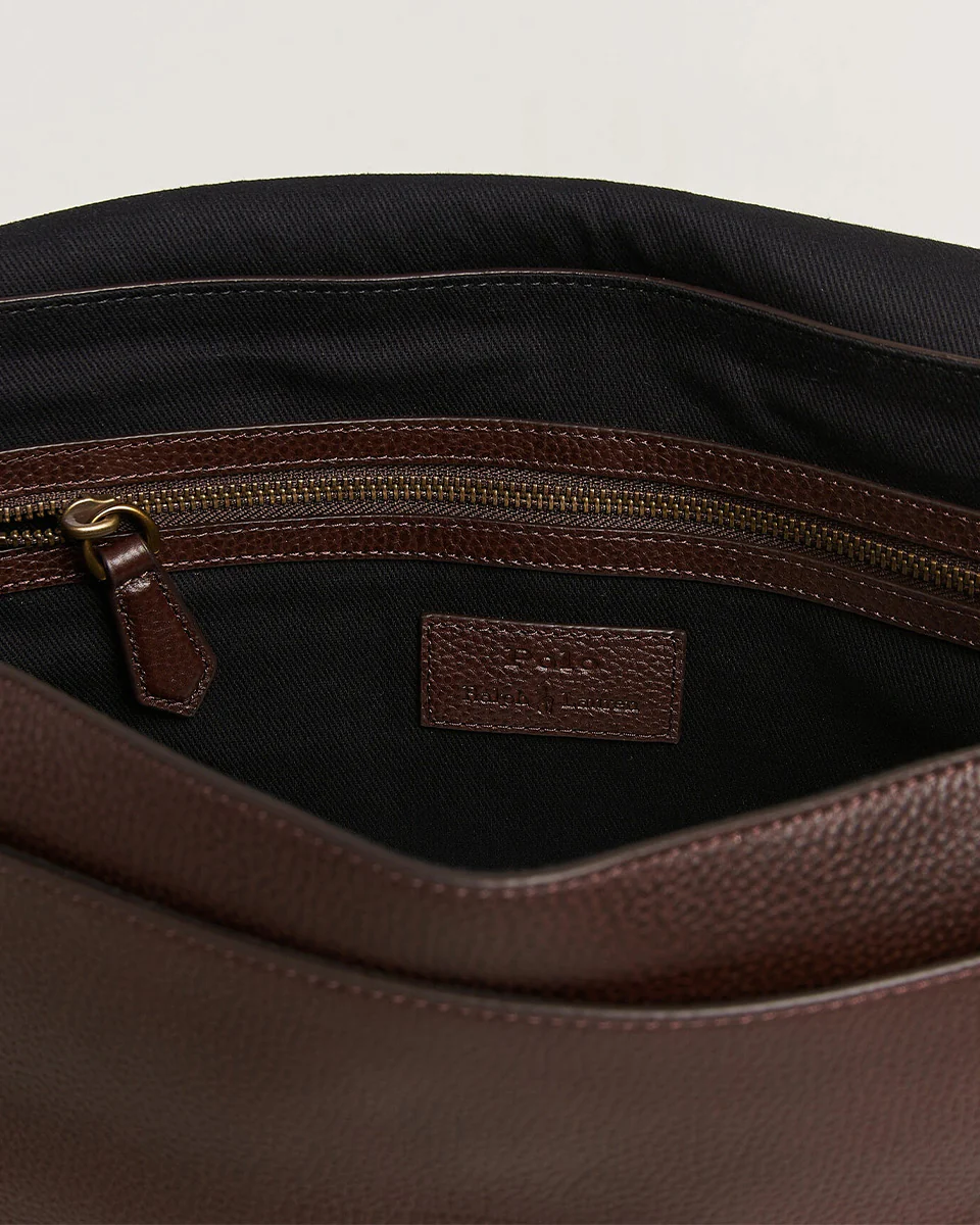 PEBBLED LEATHER MESSENGER BAG - Image 4