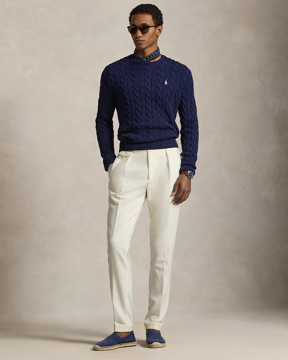 CABLE-KNIT COTTON SWEATER - Image 4