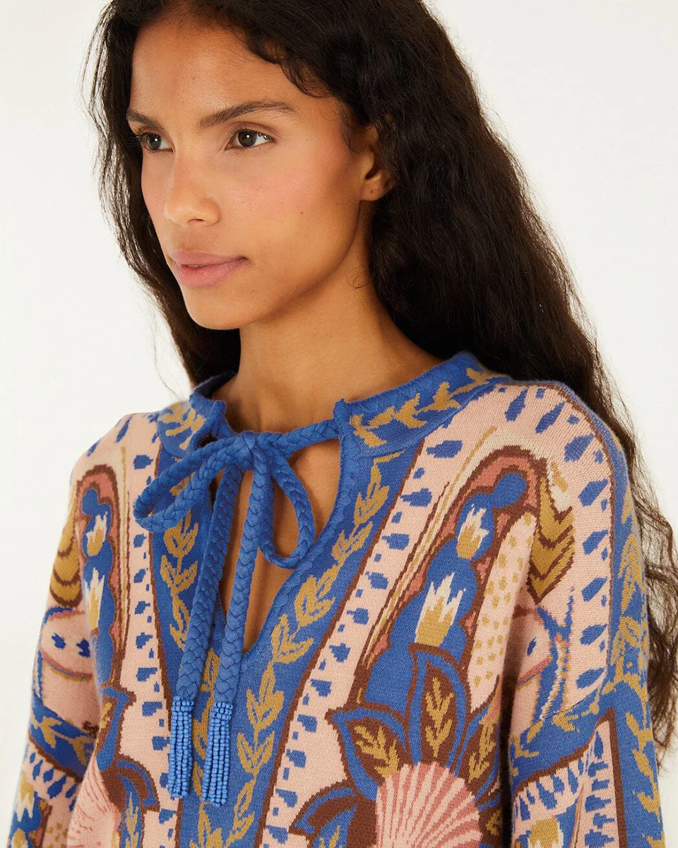 Sea Garden Scarf Knit Dress - Image 4