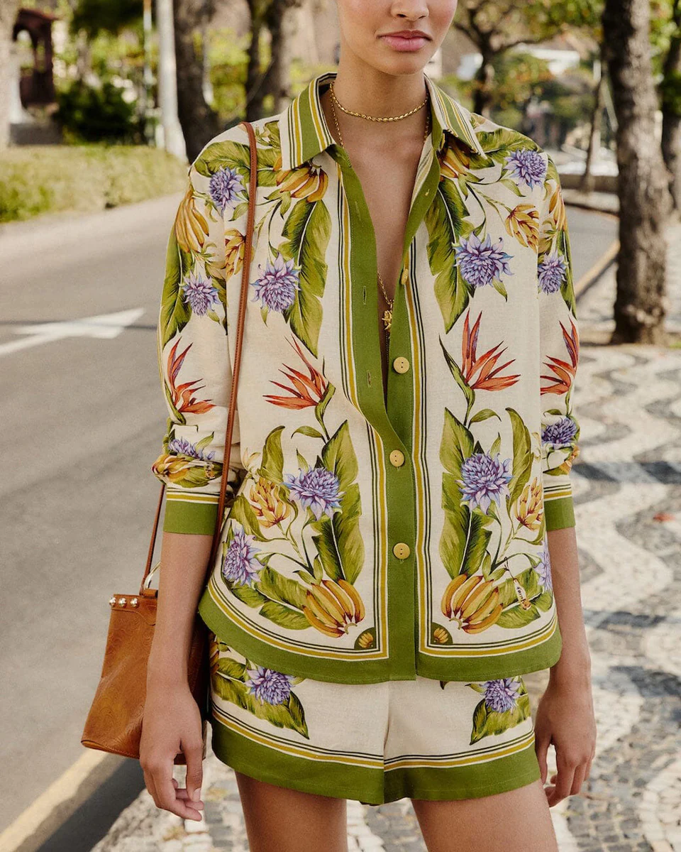 Tropical Scarf Sand Shirt - Image 4