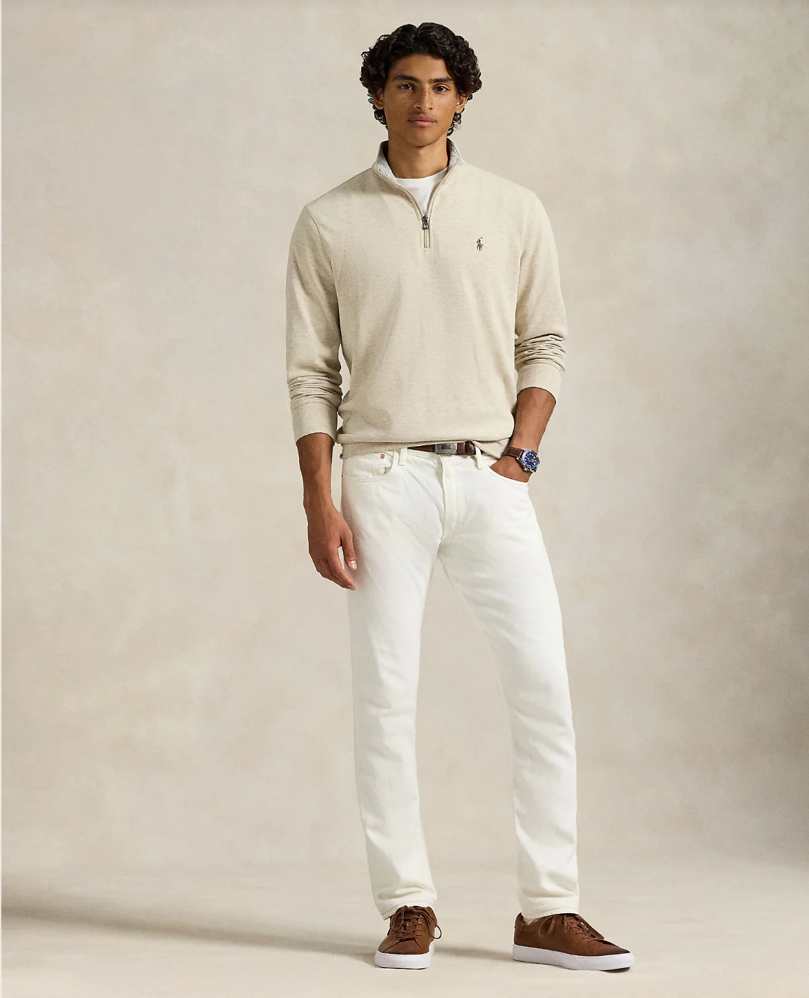 LUXURY JERSEY QUARTER-ZIP PULLOVER - Image 2