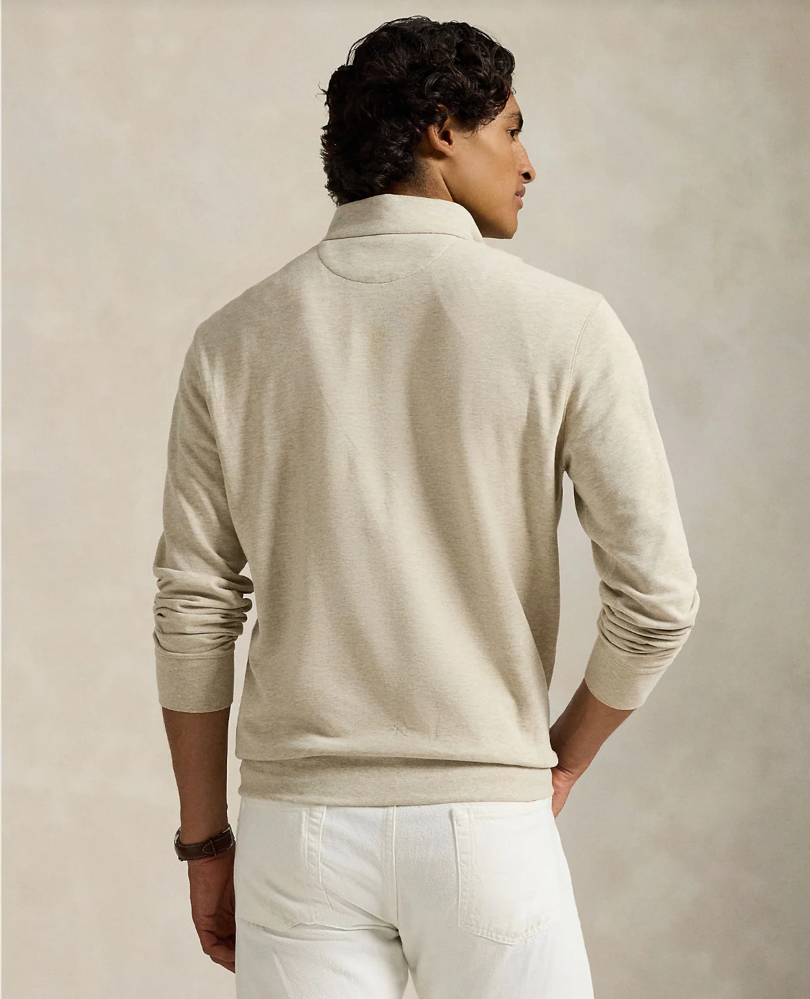 LUXURY JERSEY QUARTER-ZIP PULLOVER - Image 3
