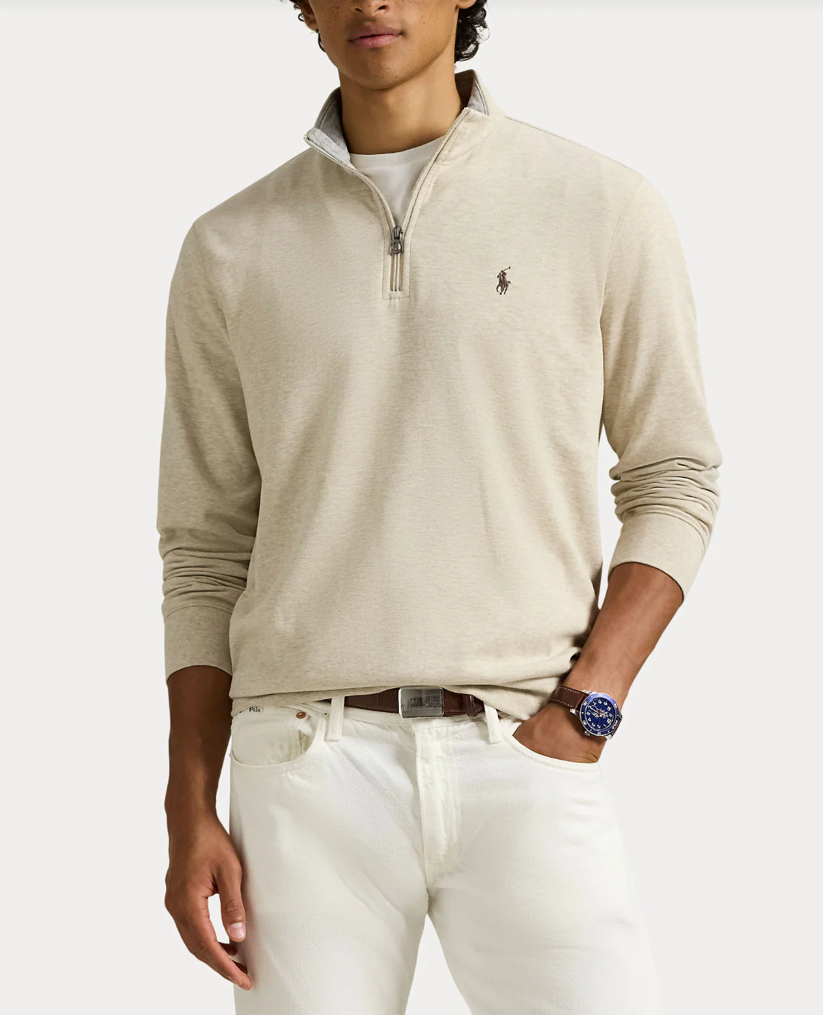 LUXURY JERSEY QUARTER-ZIP PULLOVER - Image 6