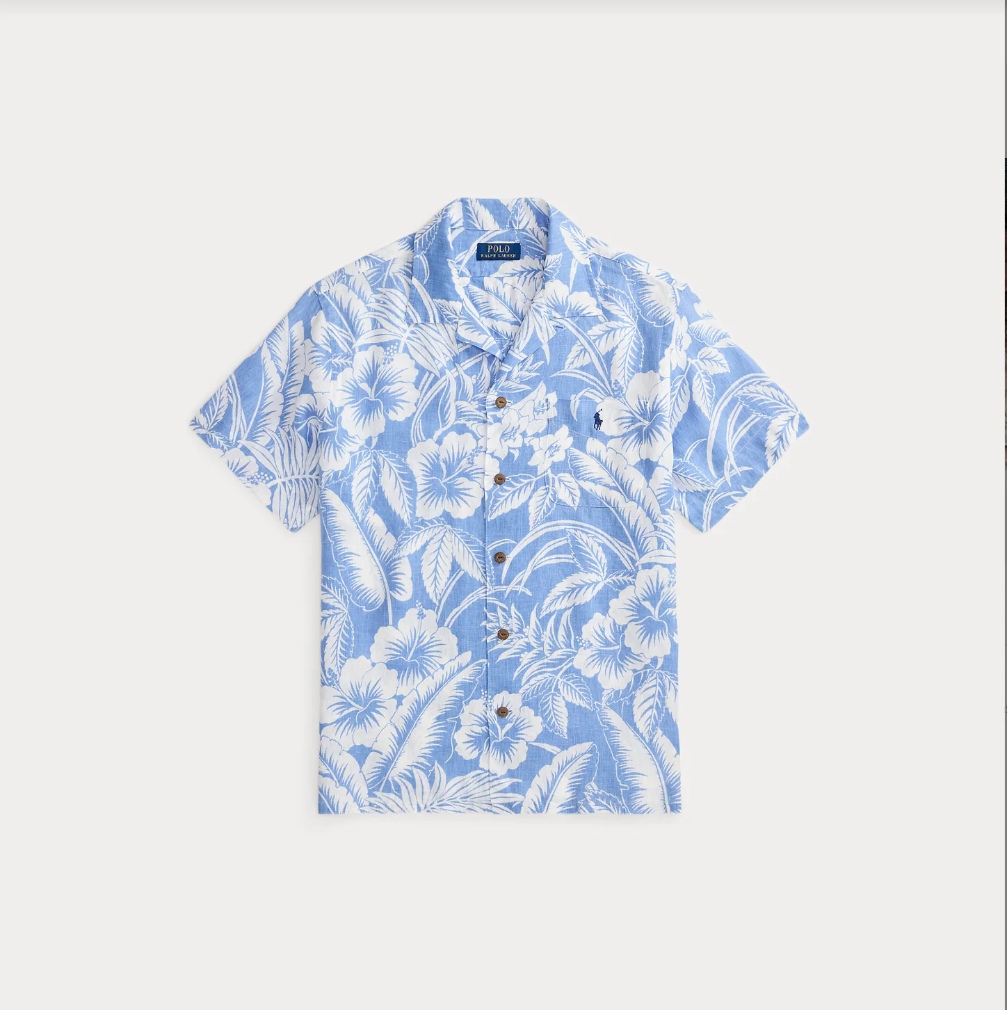 CLASSIC FIT TROPICAL-PRINT LINEN SHIRT - Image 6