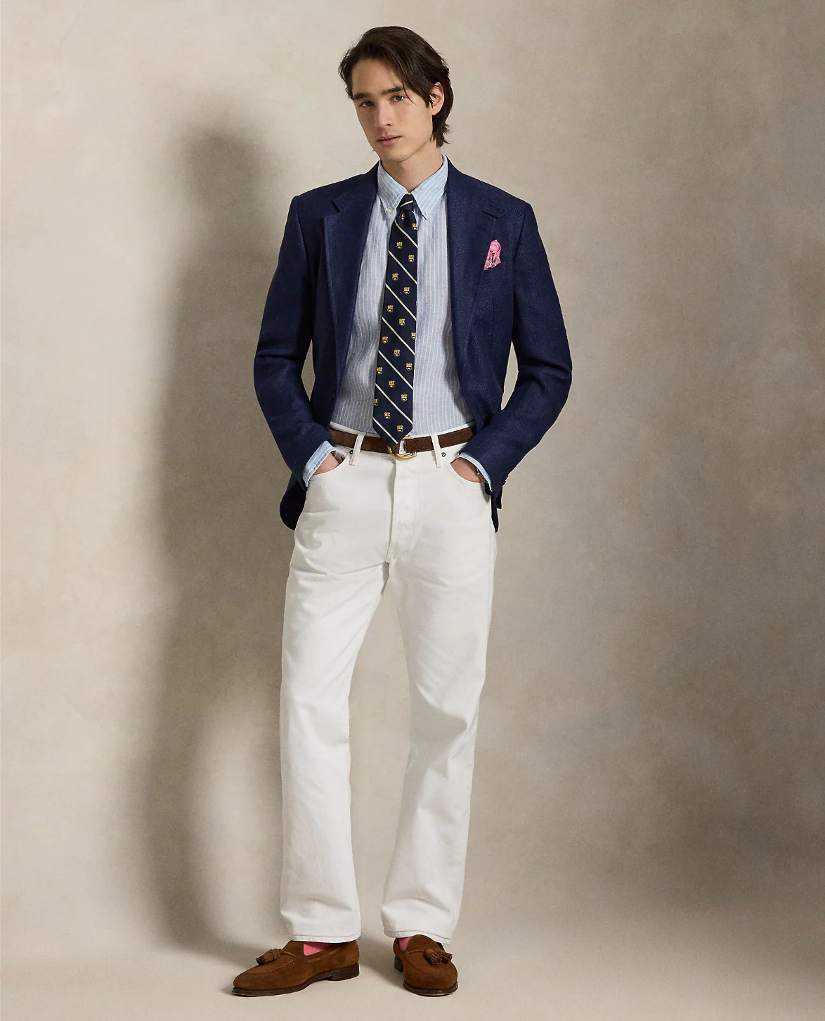 CUSTOM FIT STRIPED LINEN SHIRT - Image 2