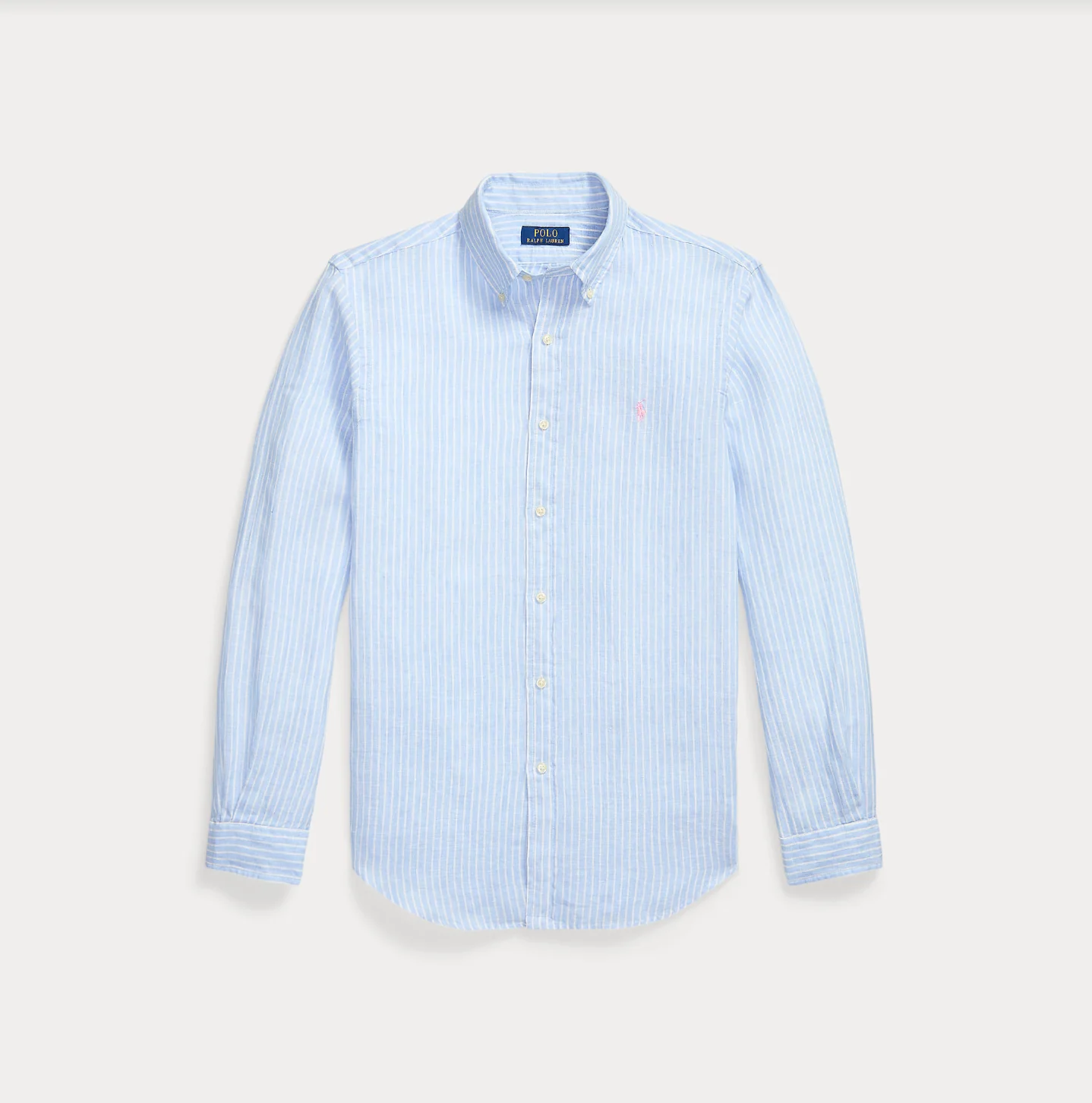 CUSTOM FIT STRIPED LINEN SHIRT - Image 6